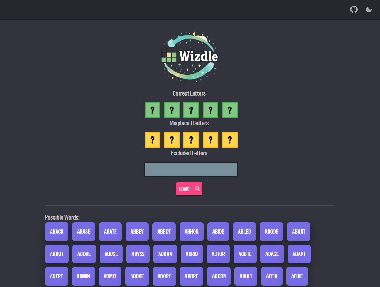 Wizdle.Web Screenshot